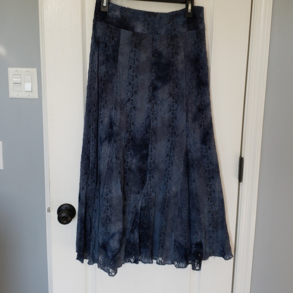 gorgeous blue boho skirt excel cond